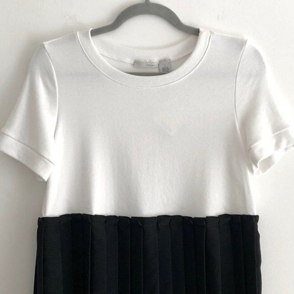 New Halogen Pleated Peplum Hem Color Block Short Sleeve Top Petite Size Small - Picture 6 of 16